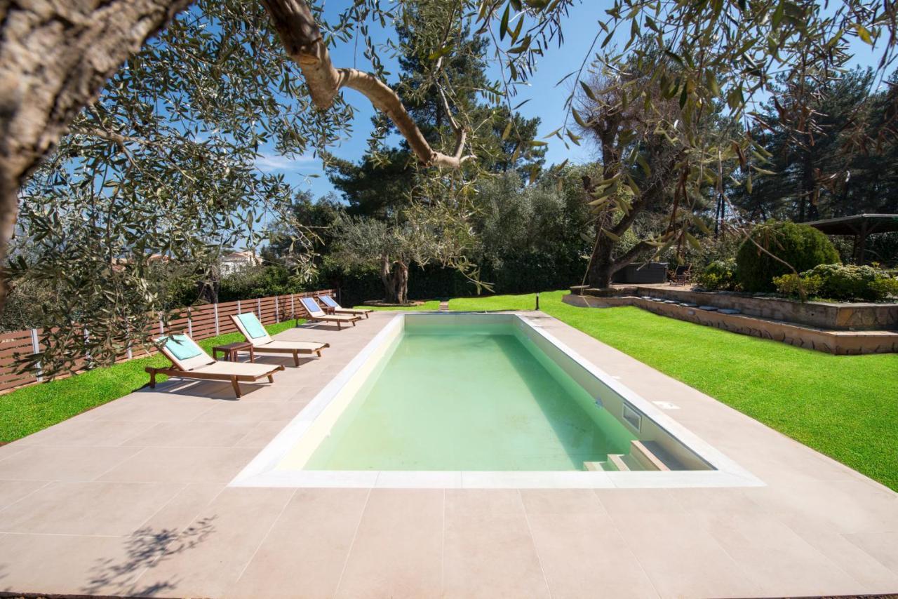 Spyrelia Villa With Private Pool & Outdoor Hot Tub Dassia  Zewnętrze zdjęcie